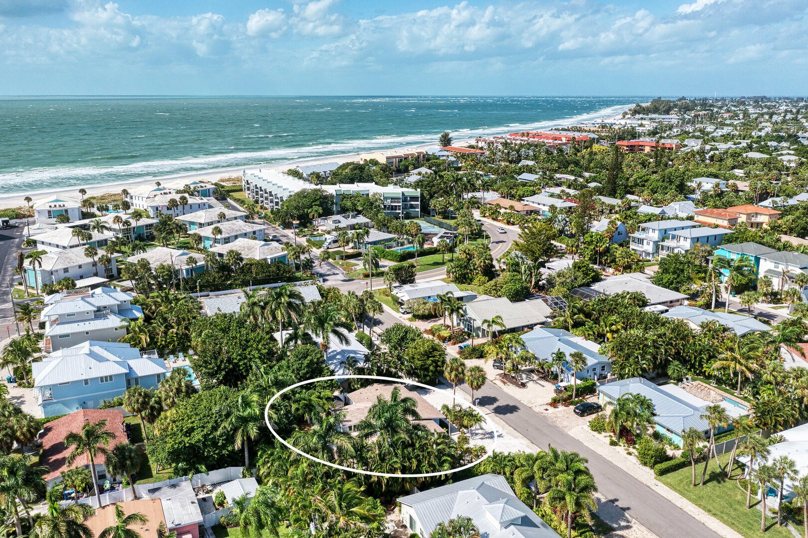 angled aerial view of Sea La Vie looking North West to Gulf