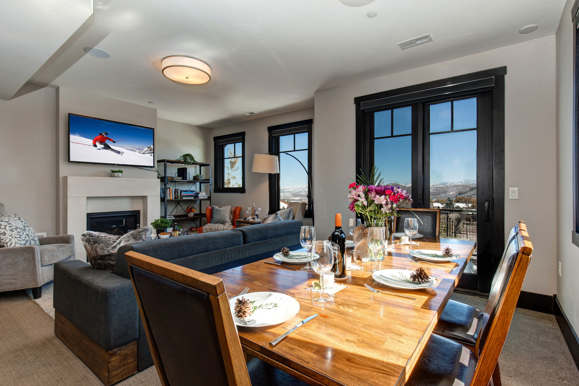 Dining Area with seating for 6 and beautiful large windows for ample natural light