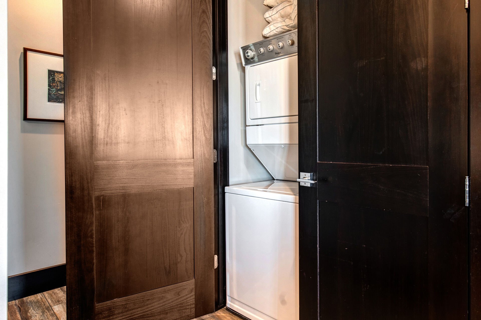 Private washer and Dryer closet off kitchen