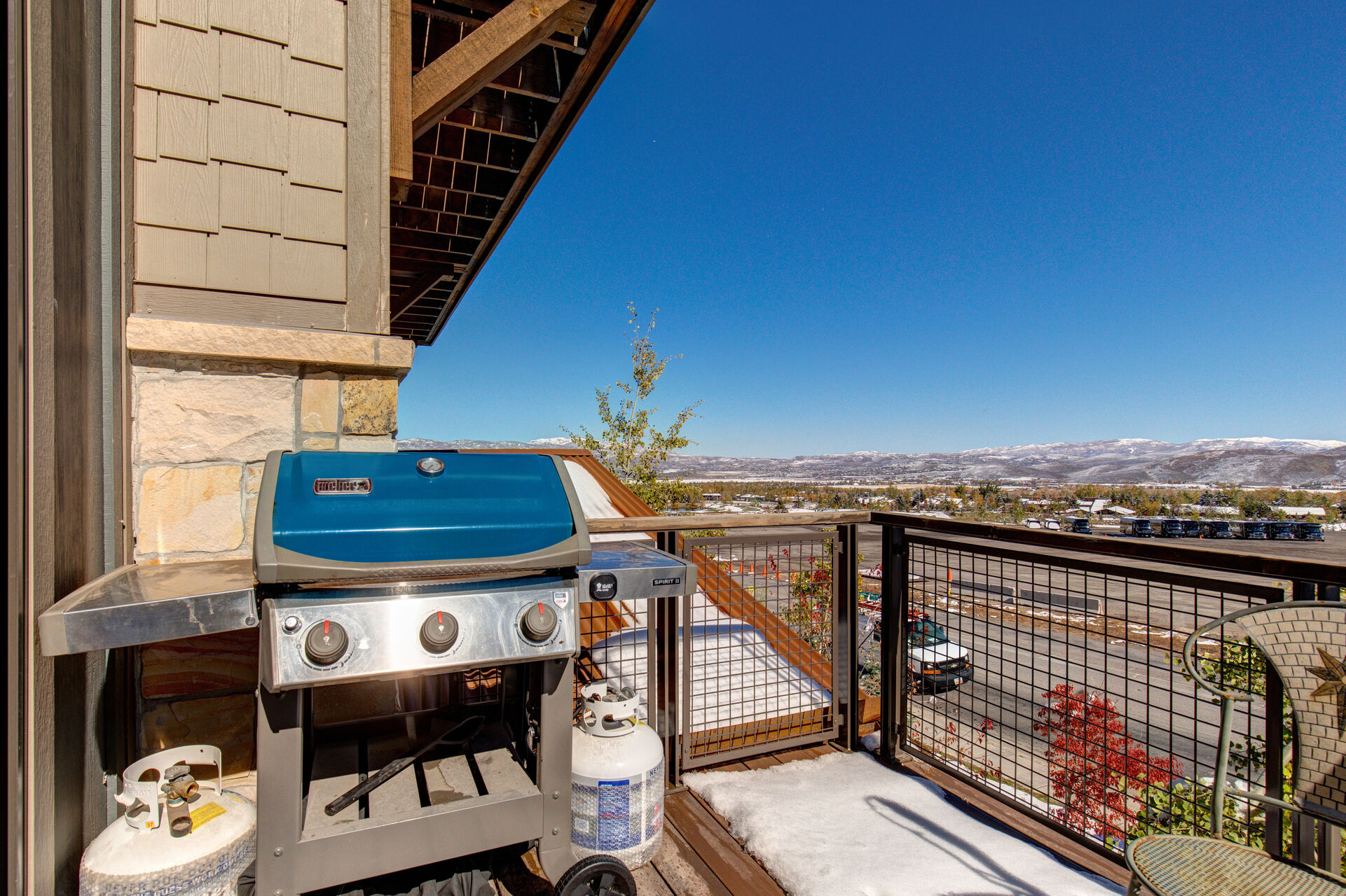 Private Patio with BBQ grill and gorgeous surrounding views