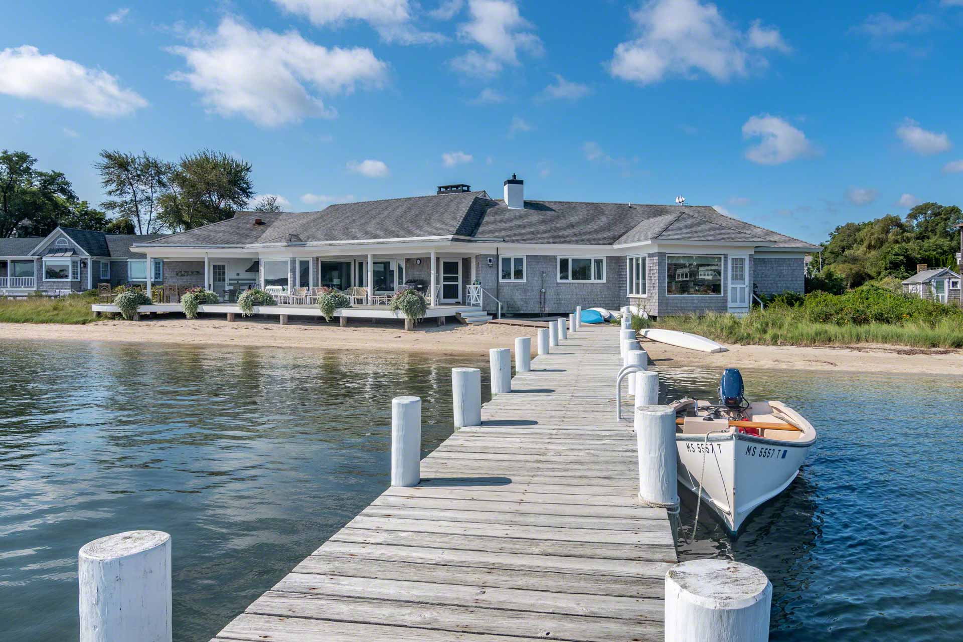 Waterfront Home On Edgartown Harbor With Private Beach And Dock - Point B  Realty