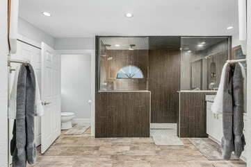 master bathroom with large walk in shower