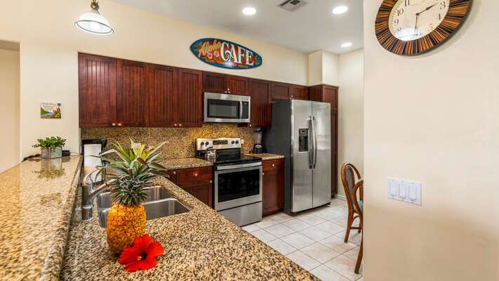 Spacious and fully equipped kitchen