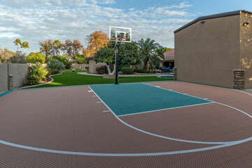 Practice your lay-up and 3 point shots on our sport court.