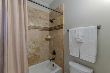 Bathroom 3 includes a tub-shower combo.