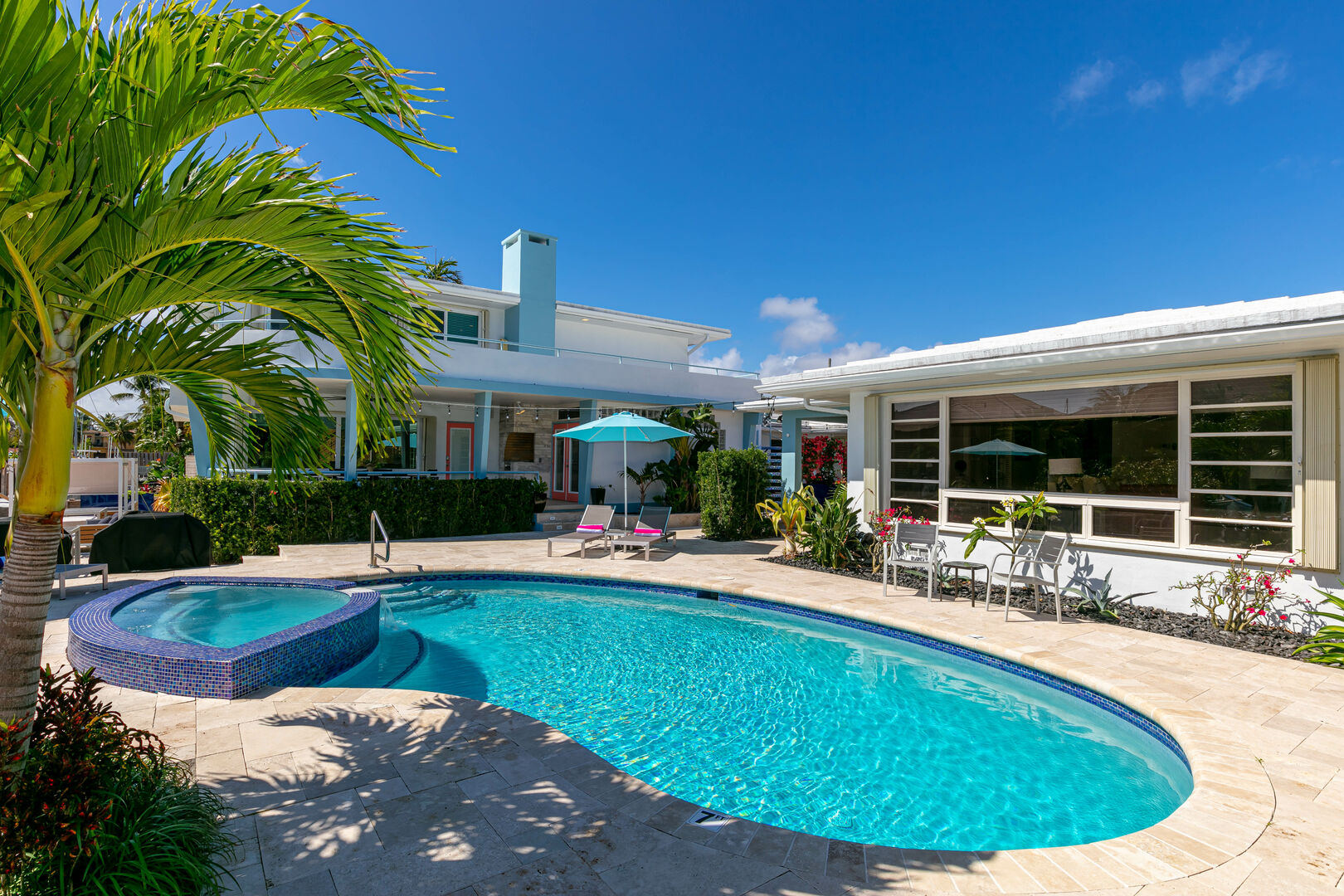 The year round heated pool is large enough to accommodate everyone at Salt Aire Key
