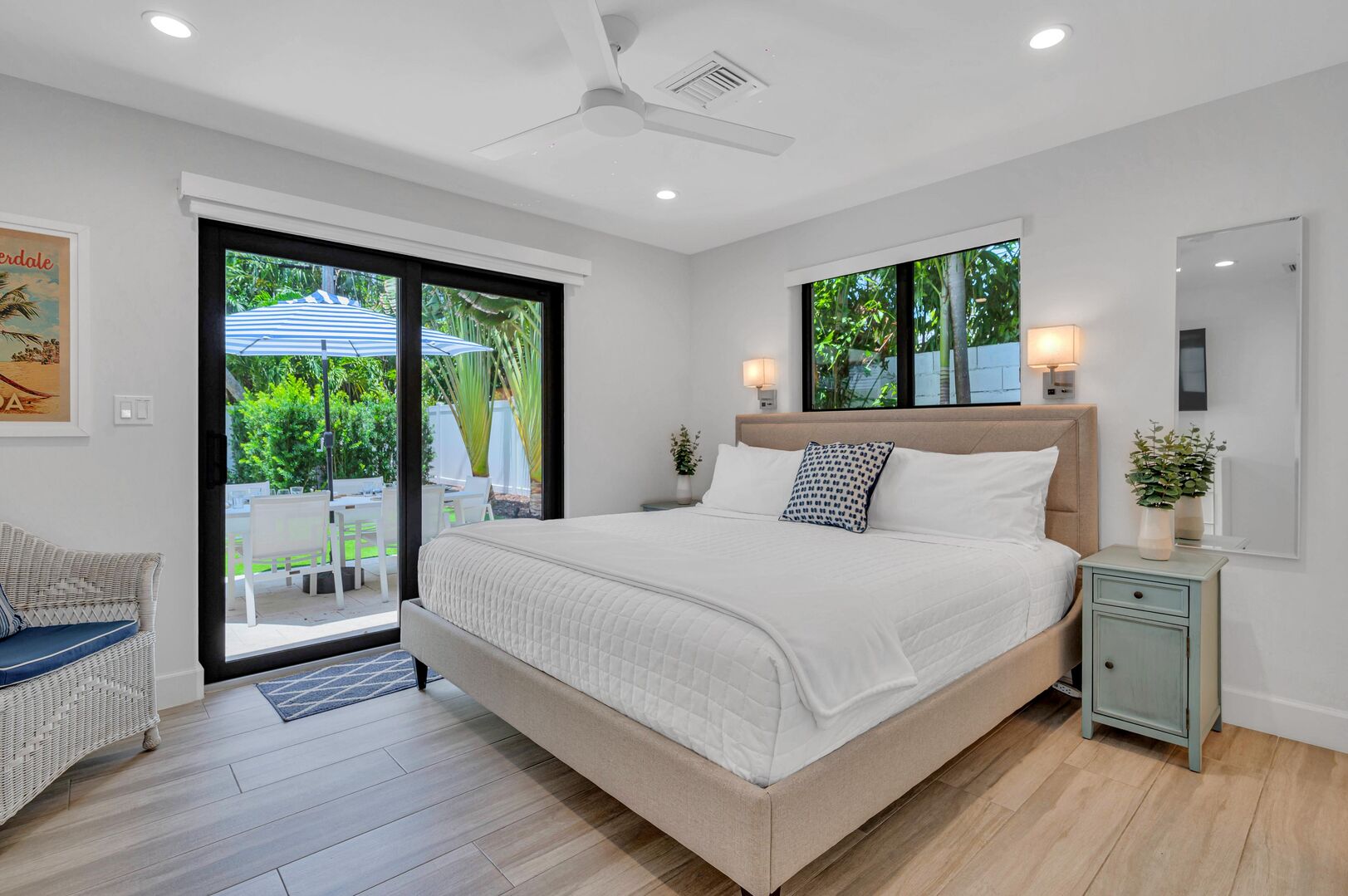 The second bedroom features a King bed, En-suite Bath, Smart TV, and pool access