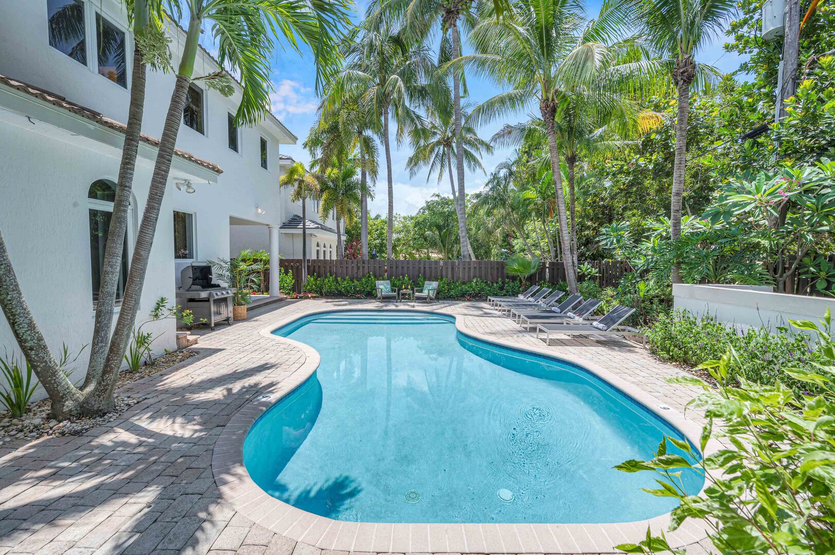 Dive into luxury and soak up the sun, just steps away from the beach in your own oasis with a heated pool.