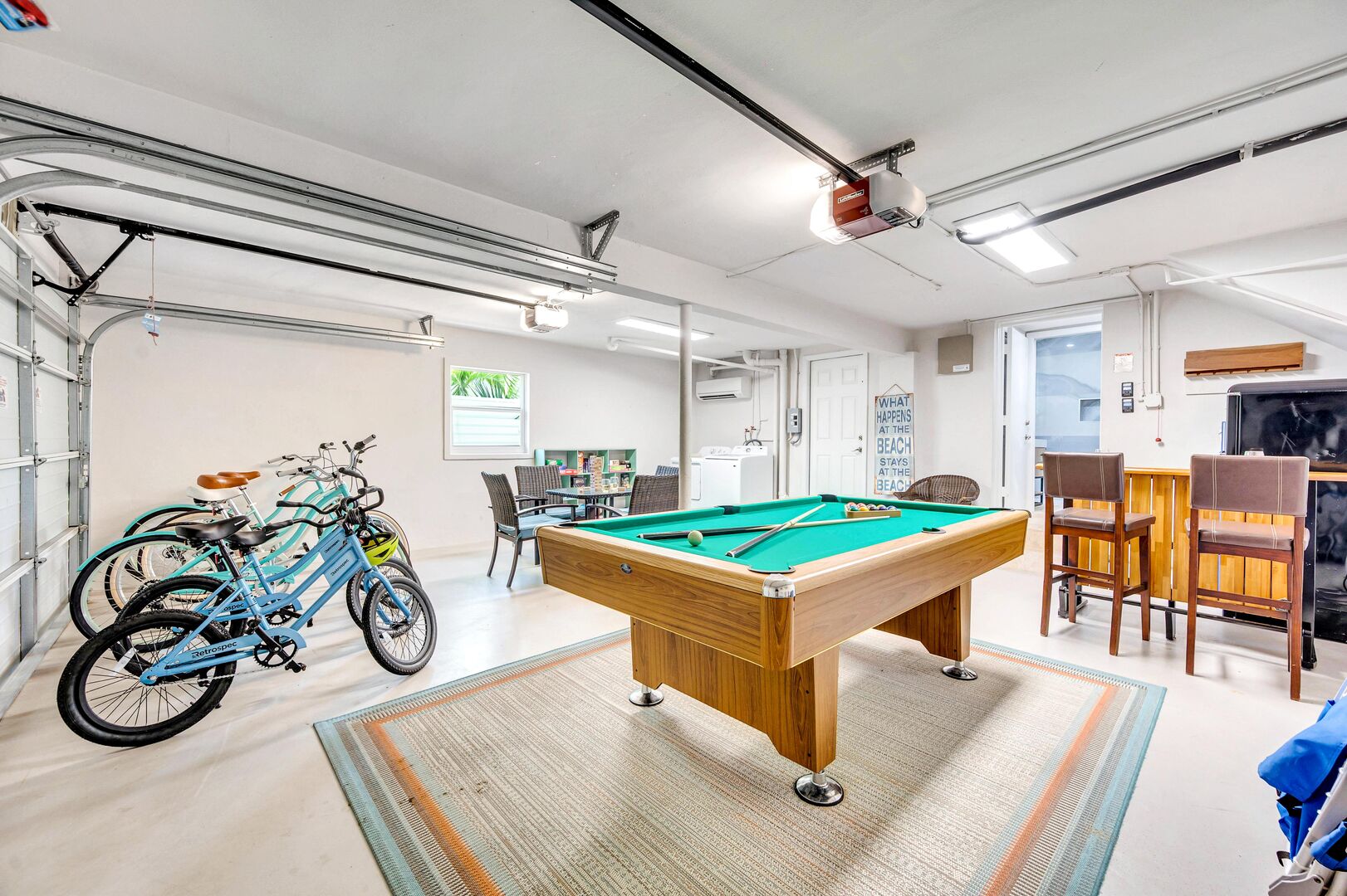 Enjoy a fun game of pool, bean bag toss or board games in the game room.