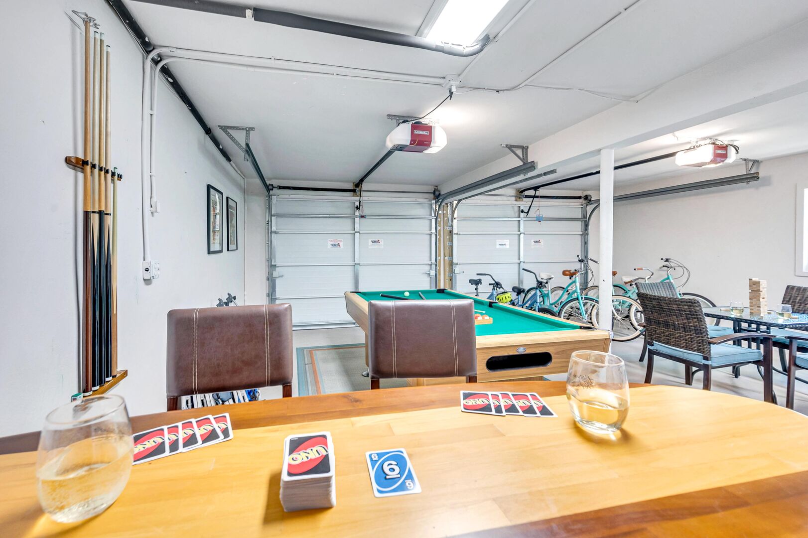 Enjoy a fun game of pool, bean bag toss or board games in the game room.
