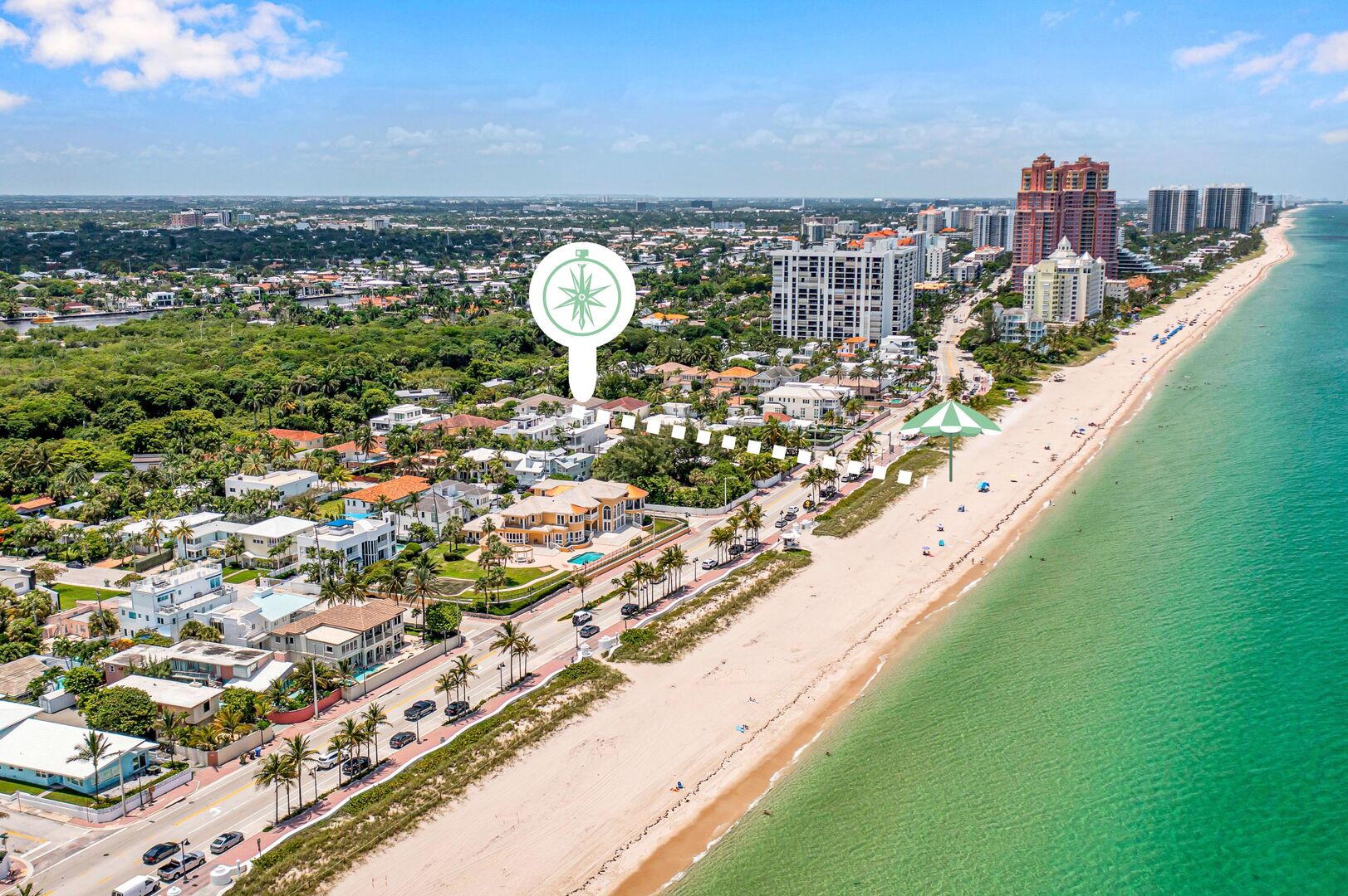 Embrace the epitome of coastal living, with the beach only 300 feet away - a mere stroll that transports you to a world of sun, sand, and endless seaside adventures.