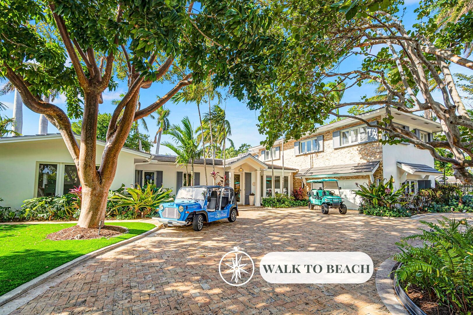 This Spanish Revival ample residence is located in the private  Harbor Beach neighborhood.