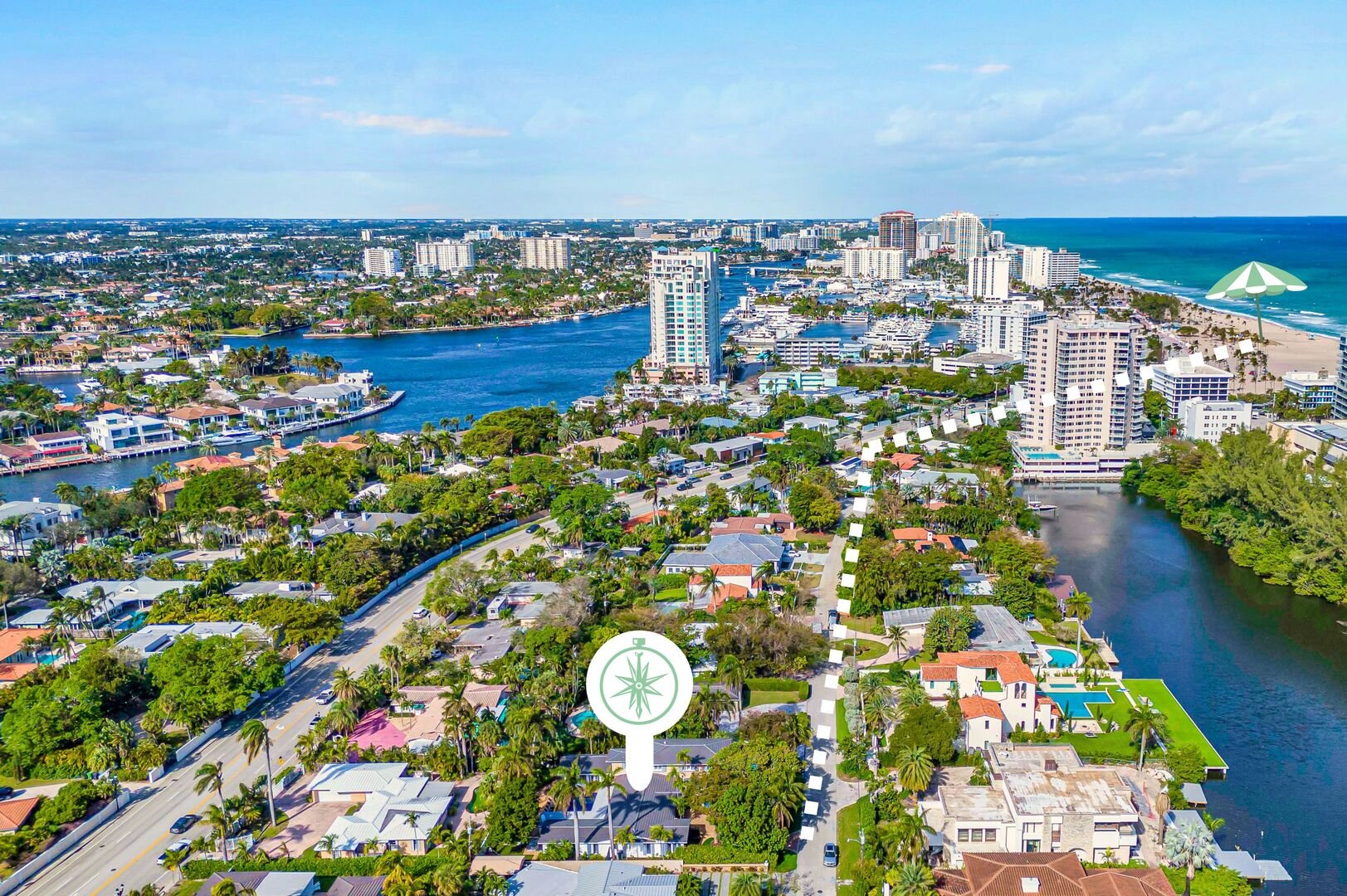 Harbor Key is located just a 10 minute walk to the Fort Lauderdale Beach.