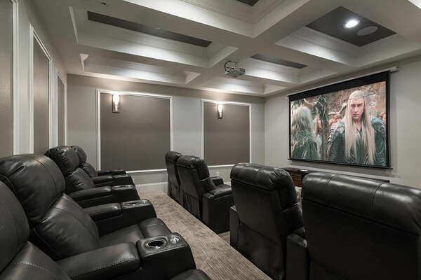 Watch all your favorite movies at the Theatre Room.