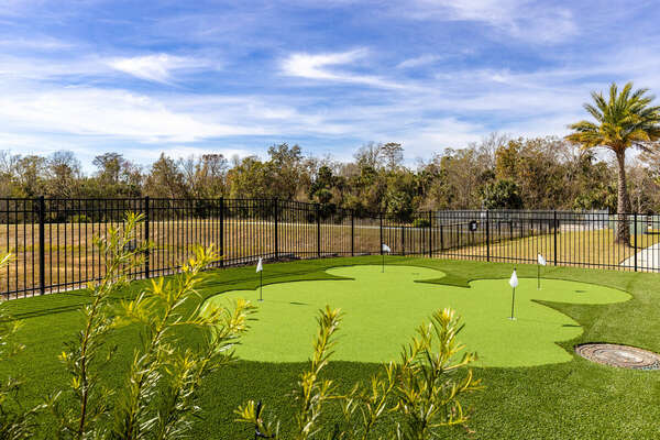 Enjoy a game of putt putt golf located right on the side of the home!