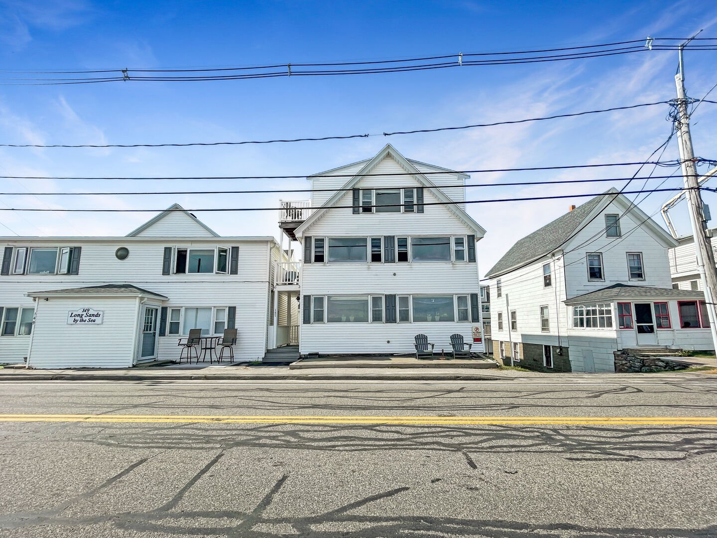 Condo Building, located across the street from Long Sands Beach. Condo is the top floor.
