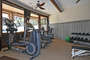 Community gym, exercise room.