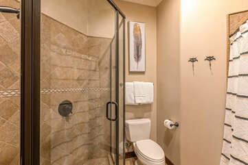 Bathroom 3 has both a tub-shower combo and a walk-in shower.