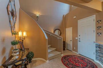 Welcoming entrance hints at what's beyond in our well appointed townhome.
