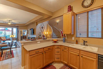 Open floor plan, trey ceilings, tile floors and attractive decor enhance our home's living spaces.