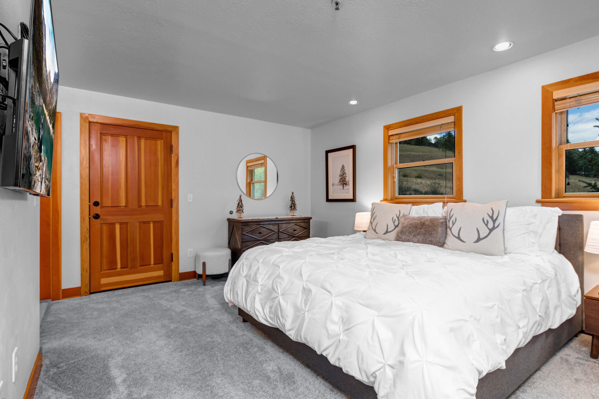 Upper level Master Bedroom with king bed, 50