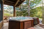 Private Hot Tub Patio with mountain views