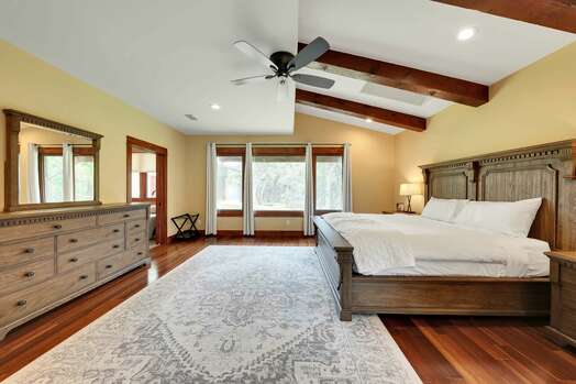 Main Level Master Bedroom with a King Bed