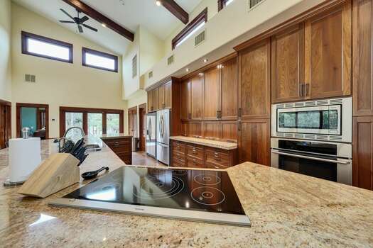Alder Wood Cabinetry and Stone Counters