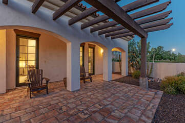 The front porch offers a private space to enjoy the stars and moon with that special someone.