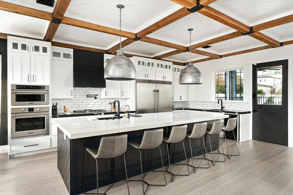 Fully Equipped Kitchen With Large Kitchen Island