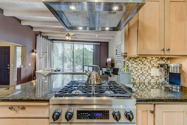 Stainless Steel Appliances Including a Dacor Gas Range