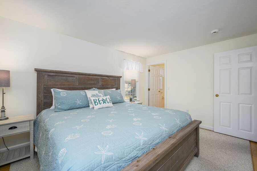 Bedroom #1 with ensuite  bath and Queen bed-7 Deer Run Rd-Harwich- Cape Cod