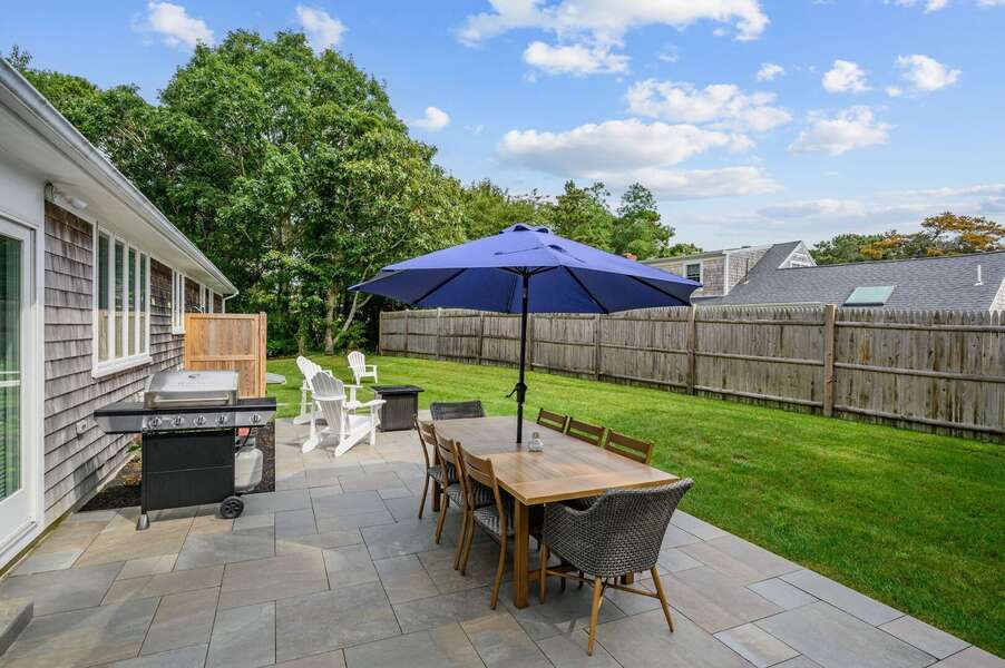 Beautiful Patio with dining for 8, Grill and fire table-7 Deer Run Rd-Harwich-Cape Cod-