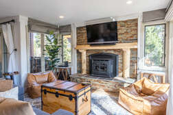Living Room,Flat Screen TV, Pellet Stove (Fireplace)