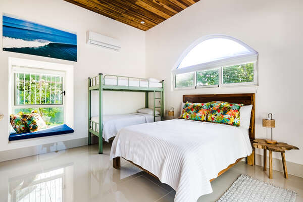 Peaceful retreat: Bedroom #8 in the house next to the Villa.