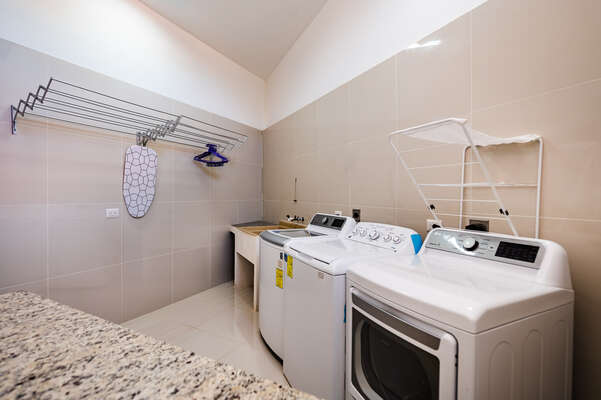 Stay fresh and clean with our convenient laundry room.