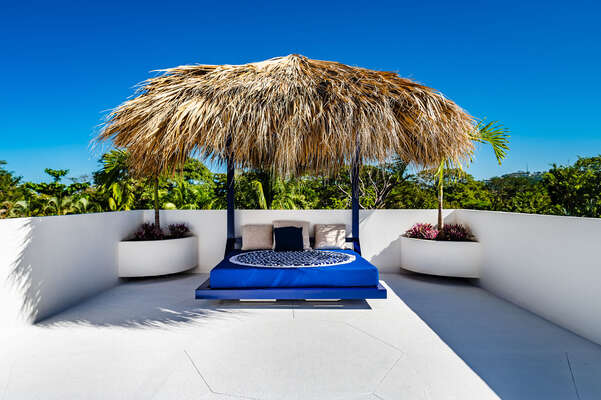 Relax and soak up the sun on our comfy terrace sunbeds.