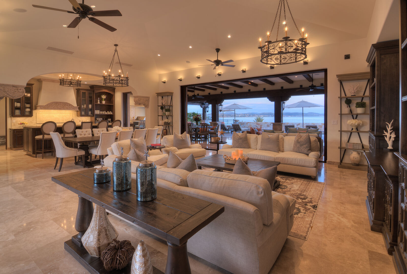 Living Room Area at Casa Bella Villa, a Luxury Rental in Los Cabos