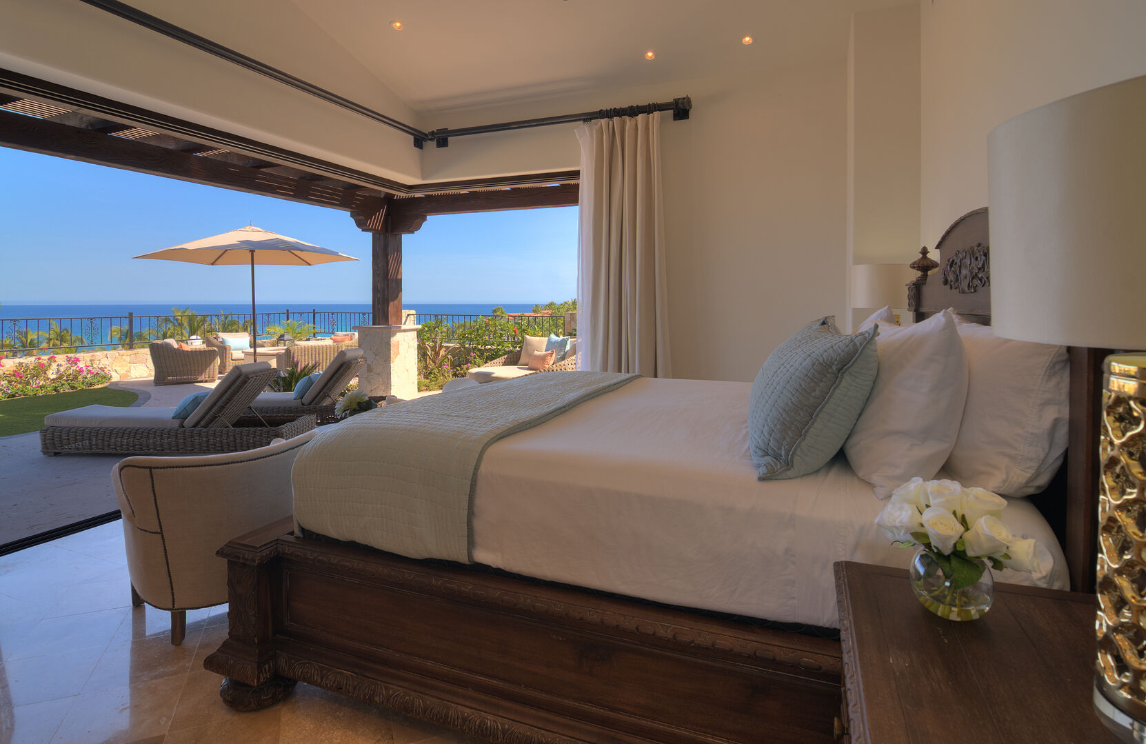 Bedroom with a View in Casa Bella Villa, a Luxury Rental in Los Cabos
