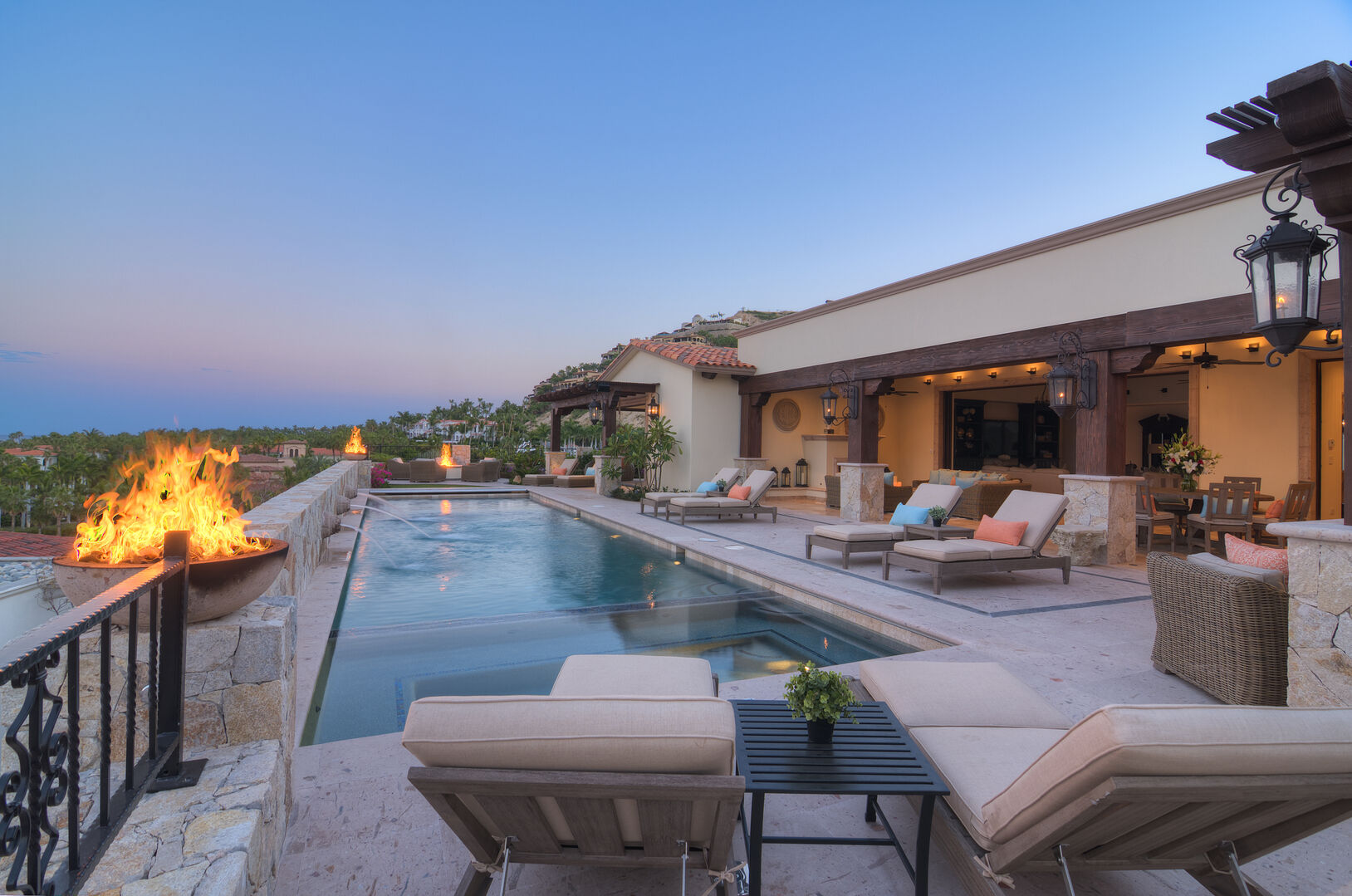 Pool Area at Casa Bella Villa, a Luxury Rental in Los Cabos