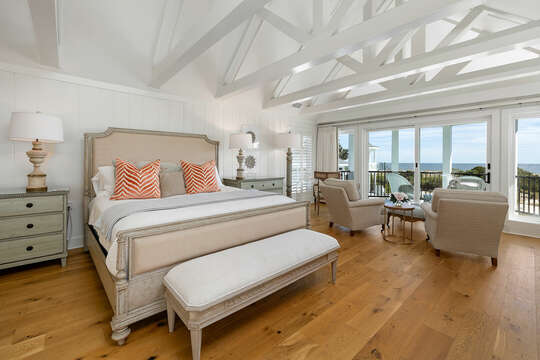 Large Master Suite with private balcony with ocean views