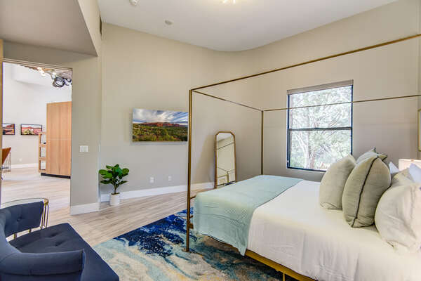 Master Bedroom with a King Bed and Smart TV