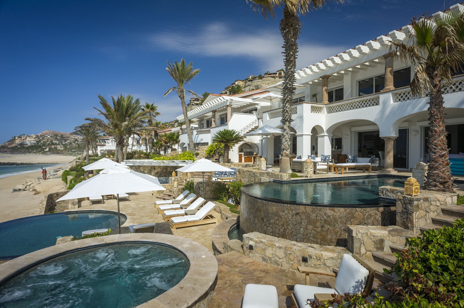 View of our Los Cabos villa and the pool