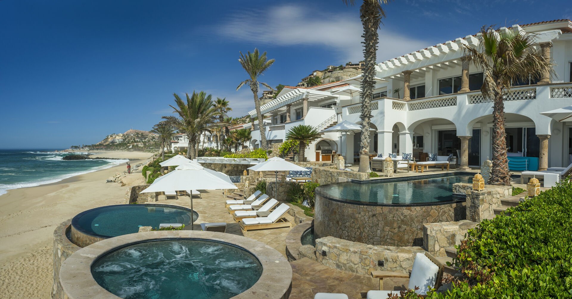 Our Los Cabos villa with a pool and a jacuzzi