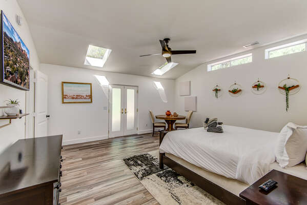 Spacious Master with a King Bed,  Smart TV, and Patio Access