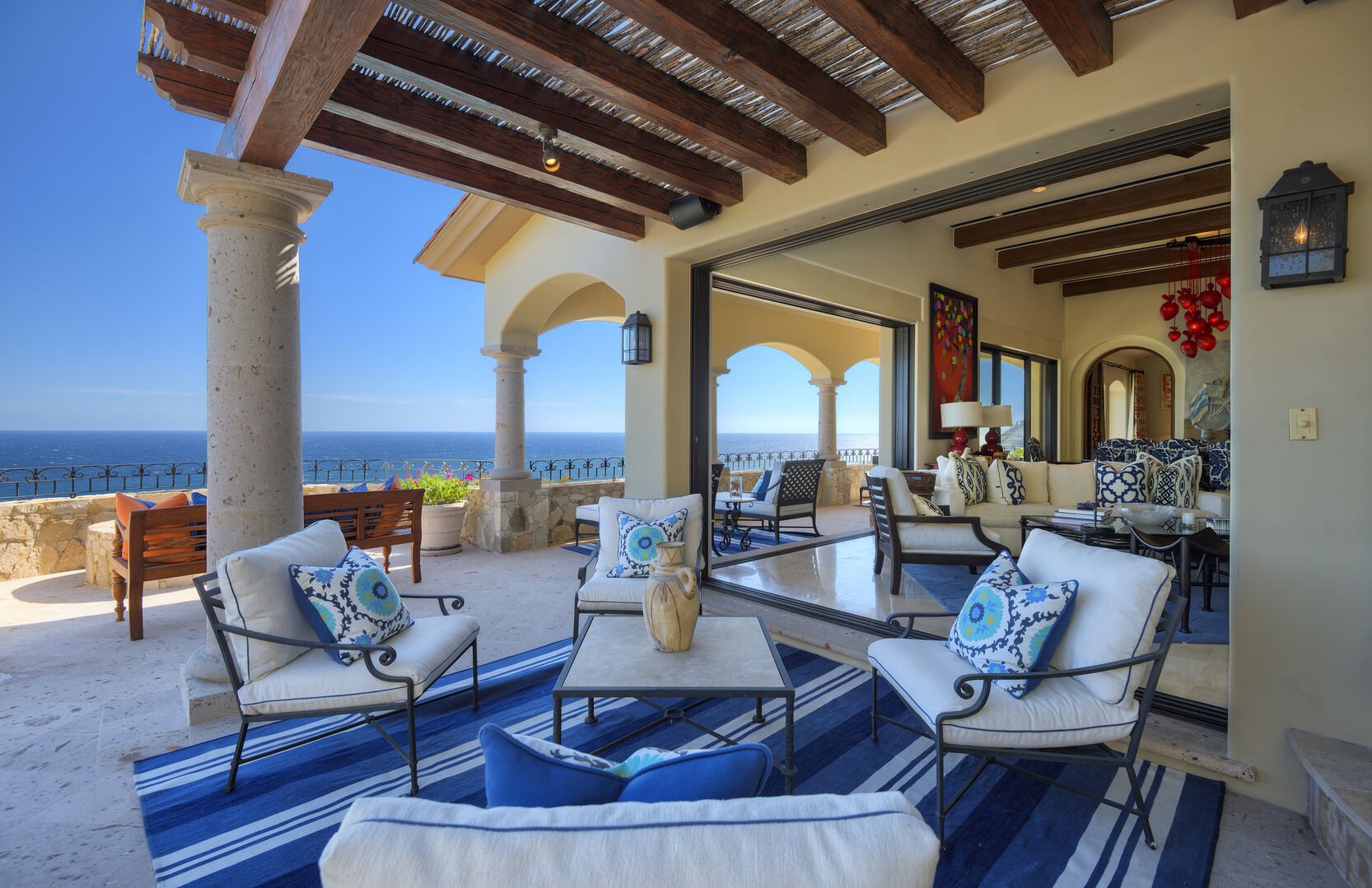 Ocean views from the patio at this Villa in Los Cabos