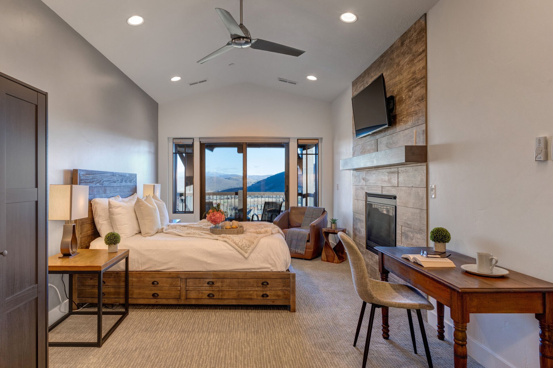 Upper Level Master Bedroom with a Private Deck