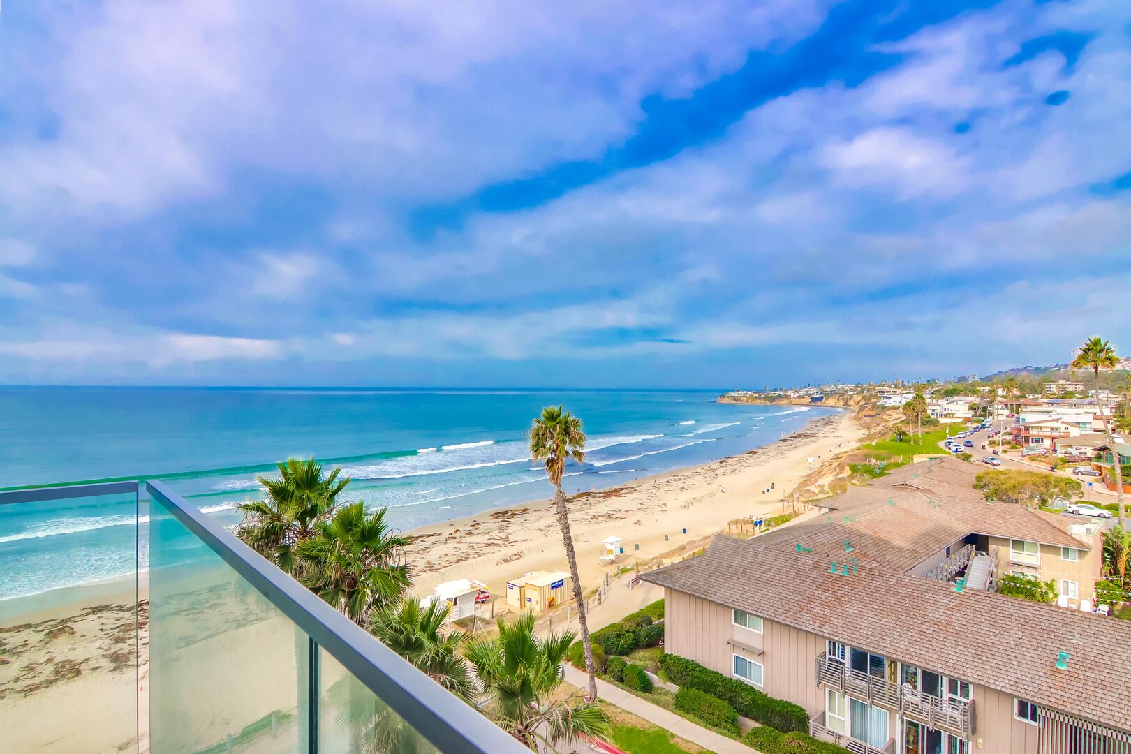 Views of North Pacific Beach from the side balcony