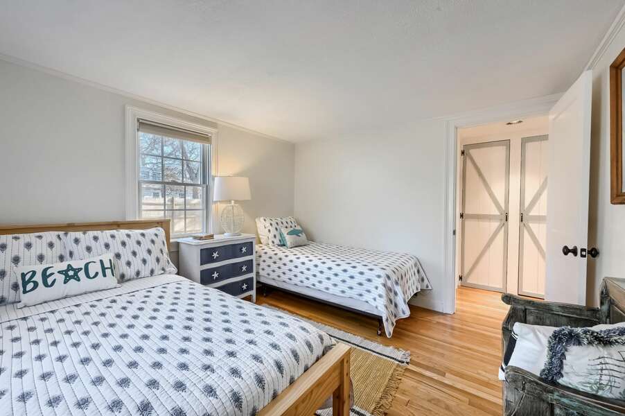 Bedroom #2 - Full and twin beds at 60 Lyman Lane-South Yarmouth-Cape Cod