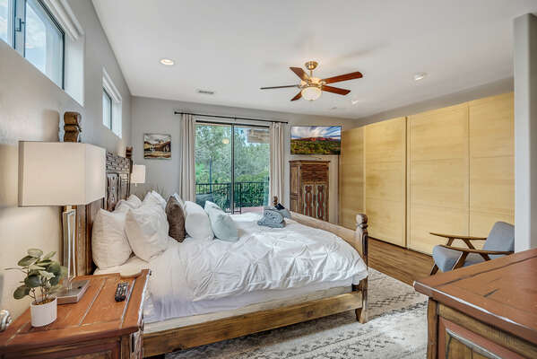 Master Bedroom with King Bed and 55